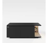 phoenix group AG Minecraft Meuble Bas avec 2 Portes, Compartiment Console, Aspect Carbone Noir