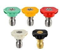 PHOENIX - Pack de 5 buses, jet plat, jet droit et mousse pour PRO et DORSAL SPRAYER, Rouge, Orange, Vert, Noir, Blanc
