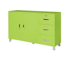 Phoenix Phönix 155738GR Miami Console avec 2 Portes et 3 tiroirs Bois Vert 43 x 146,4 x 88,8 cm