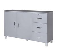 Phoenix Phönix 155738HG Miami Console avec 2 Portes et 3 tiroirs Gris Clair Bois 43 x 146,4 x 88,8 cm