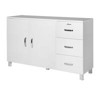 Phoenix Phönix 155738WE Miami Console avec 2 Portes et 3 tiroirs, Bois, Blanc, 43 x 146,4 x 88,8 cm