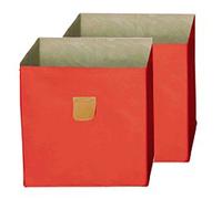 Phoenix Phönix 817301OR Boîte de Rangement Stor'It dans Un Ensemble de 2 pour étagères Caro, 34 x 34 x 34 cm, Orange