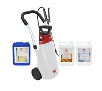 PHOENIX - Roller Sprayer - Pulvérisateur électrique Jardin Autonome 12L + Chimie 5L, Idéal pour Traitement des sols, façades (Hydrofuge 5L)