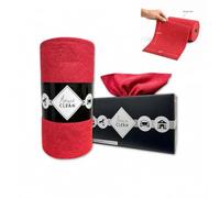 Phoenix Rouleau Microfibre - Box de 75 Chiffons Microfibres Réutilisables - Microfibre Ménage et Microfibre Voiture, Nettoyage sans Trace, 30x30 cm, Épaisses et Absorbantes, Rouge