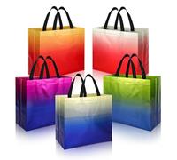 PHOGARY 10 Pièces Sacs Cadeaux Grand Format, Sac Cadeau avec Poignées, Sac Emballage Cadeau Pochette, Sac Cadeau en Tissu Non Tissé pour la Livraison de Cadeaux, Mariage, Anniversaire