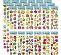 PHOGARY Gommettes 3D pour Enfants 3,4,5 ans, 36 Feuilles Autocollants Plus de 500 Stickers Fruits et Légumes, Gommette Autocollantes Anniversaire Récompense Scrapbooking pour Fille Garçon