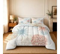 phonxia Couette 90x190 Enfant, Herbes Marines - Couette sans Houss Legere Tempérée 4 Saisons Imprimée pour Lit 1 Personne - Créatures sous-Marines Edredon Hiver Réversible et 2 Taies d'oreiller UH183