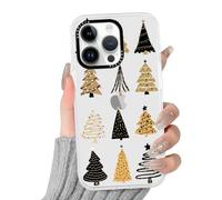 Phoona Noël Coque Étui Cover Case Housse pour iPhone 17 Pro Max 6.9", Motif Aesthetic Arbre Doré Noir, Protection Antichoc Anti-Poussière pour Objectif, Transparante pour Femmes Filles