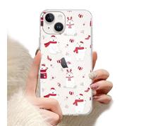 Phoona Noël Coque Étui Cover Compatible avec iPhone 16 Plus 6.7" Case Housse Antichoc Anti-poussière Protection Objectif,Motif Composé Plusieurs Ours Blancs Spécial,Transparante