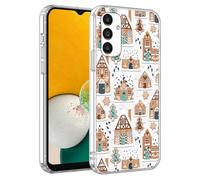 Phoona Noël Coque Étui Cover pour Samsung Galaxy A55 5G 6.5" Case Housse Anti-Choc Protection Objectif Anti-Poussière Résistante Rayures,Motif Biscuits Maison Festif Saison,Transparente
