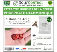 Phosphate Diammonique, appât naturel contre les mouches de la cerise, SOLU'CONTROL - Sachet de 40g