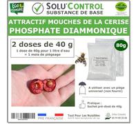 Phosphate Diammonique, appât naturel contre les mouches de la cerise, SOLU'CONTROL - Sachets de 80g