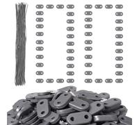 Photect 100 Kit de Attache Brise Vue, Gris Clair | Fixation de Clôture, Brise Vu, Résistants à Intempéries, Clips de Montage en PVC, Attaches de Câble Plate de Montage