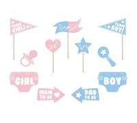 Photobooth Gender Reveal Party Boy or Girl 11 pièces