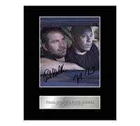 Photographie de Paul Walker et Vin Diesel dédicacée et encadrée Fast and Furious