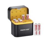PHOTOOLEX Lot de 8 Piles Rechargeables AAA Lithium avec Chargeur, 1300mWh Batteries 1.5V AAA de Haute capacité, Batterie Rechargeable Triple A Li-ION de Longue durée avec Chargeur Rapide