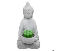 Photophore bouddha ciment H15cm - Atmosphera Créateur d'intérieur