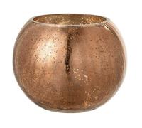 Photophore Boule en Verre ""Nacré"" 20cm Marron