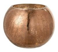 Photophore Boule en Verre Nacré 20cm Marron