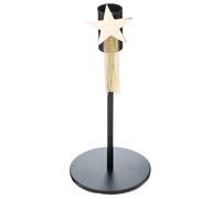 Photophore chandelier de Noël design métal Etoile - Noir