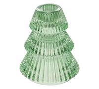 Photophore de Noël en Verre Sapin 10cm Vert