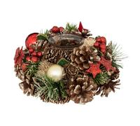 Photophore Déco Soir de Noël 19cm Multicolore