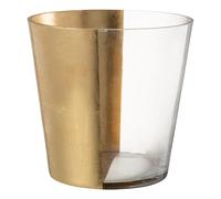 Photophore Design en Verre Boe 23cm Transparent & Or