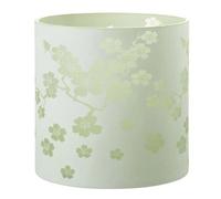 Photophore Design en Verre Fleurs 24cm Vert