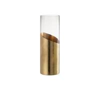 Photophore Design en Verre "Moa" 30cm Transparent & Or