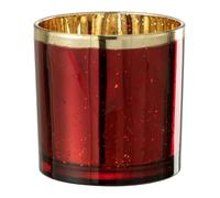Photophore Design en Verre Robby 15cm Rouge