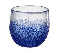 Photophore Design en Verre Santorini 10cm Bleu