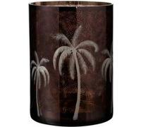 Photophore Design "Feuilles Palmier" 24cm Marron Marron G