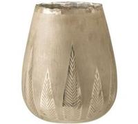 Photophore Design Rond Feuilles 31cm Argent Argent G