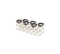 Photophore en métal design Tabia - L. 30 x l. 10 cm - Doré