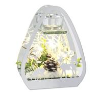 Photophore en Verre avec Bougie LED - Branches de Sapin - Bougeoir - Objet décoratif - Lampe d'ambiance - Décoration de Noël - Cadeau - Objet de décoration - Image 3D