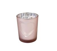 Photophore en verre cœur rose gold 6,8 x 5,8 cm