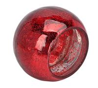Photophore en Verre Photophore Fleur de Glace Bougeoir élégant Fleur de Glace Rouge pour Mariage Décoration de la Maison Bords Arrondis Adultes Enfants
