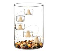 Photophore en Verre pour Bougie Chauffe-Plat Centre de Table Artistique