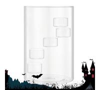 Photophore en Verre pour Bougie Chauffe-Plat Centre de Table en Verre