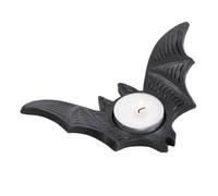 Photophore gothique chauve-souris - Décoration effrayante d'Halloween en métal, accessoires de maison sur le thème de la chauve-souris