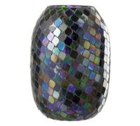 Photophore Mosaïque en Verre Carmen 25cm Mauve