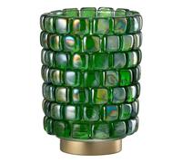 Photophore Mosaïque en Verre Harlan 20cm Vert