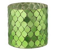 Photophore Mosaïque en Verre Pop 12cm Vert