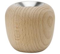 Photophore ORA 6,5 cm, brun, bois de hêtre, Stelton