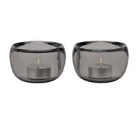 Photophore ORA 9 cm, set de 2 pc, fumée, verre, Stelton