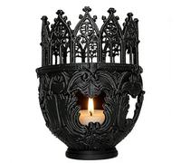 Photophore pour bougies piliers Décoration de bureau de style cathédrale | Chandelier pour salon salle à manger cheminée étagère mariage rustique