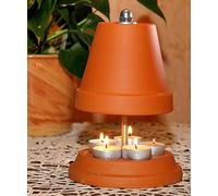 Photophore pour jusqu'à 6 Bougies Chauffe-Plat Chauffage à la lumière du thé Bougie pouvant être Peinte Anti-Moustique Jardin Terrasse Poêle à Bougie Cheminée de Table parfumées Four Deco