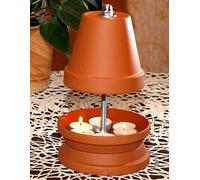 Photophore pour jusqu'à 6 Bougies Chauffe-Plat Chauffage à la lumière du thé Bougie pouvant être Peinte Anti-Moustique Jardin Terrasse Poêle à Bougie Cheminée de Table parfumées Four Deco