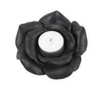 Photophore rose noire Something Different - Collection gothique victorien vampire - Résine fabriquée avec soin, bougeoir finement conçu pour une ambiance romantique, décoration d'intérieur et cadeaux