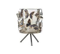 Photophore sur Pied en Métal Farfalle 23cm Multicolore